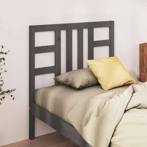 Uzglavlje za krevet sivo 106 x 4 x 100 cm od masivne borovine Siva 106 x 100 cm 1 Cijena