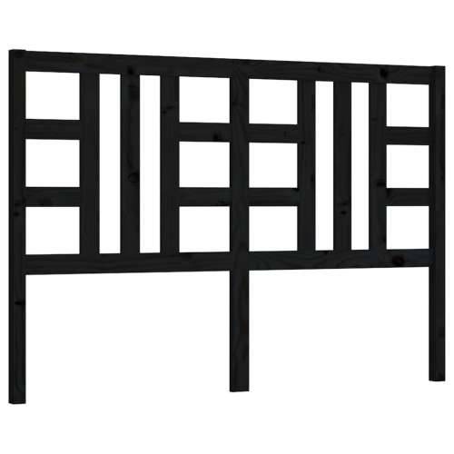 Uzglavlje za krevet crno 146 x 4 x 100 cm od masivne borovine - Crna 146 x 100 cm 1 Cijena