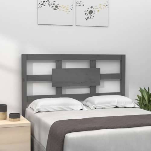 Uzglavlje za krevet sivo 105,5 x 4 x 100 cm od masivne borovine