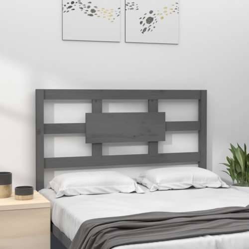 Uzglavlje za krevet sivo 105,5 x 4 x 100 cm od masivne borovine Cijena