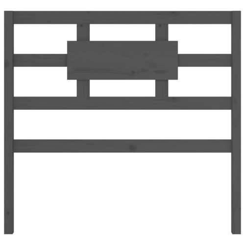 Uzglavlje za krevet sivo 105,5 x 4 x 100 cm od masivne borovine Cijena