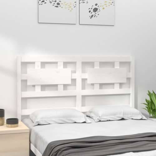 Uzglavlje za krevet bijelo 140,5x4x100 cm od masivne borovine Cijena