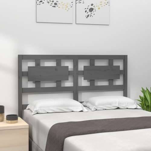 Uzglavlje za krevet sivo 145,5 x 4 x 100 cm od masivne borovine