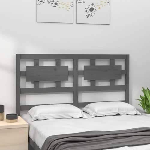 Uzglavlje za krevet sivo 145,5 x 4 x 100 cm od masivne borovine Cijena