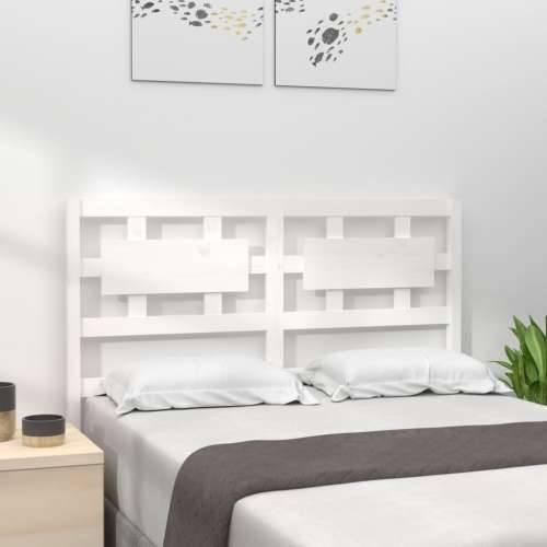 Uzglavlje za krevet bijelo 185,5x4x100 cm od masivne borovine