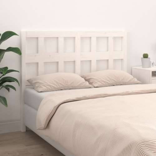 Uzglavlje za krevet bijelo 140,5x4x100 cm od masivne borovine