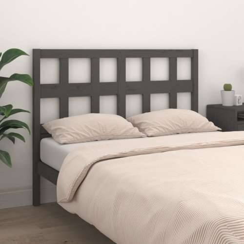 Uzglavlje za krevet sivo 155,5 x 4 x 100 cm od masivne borovine Cijena