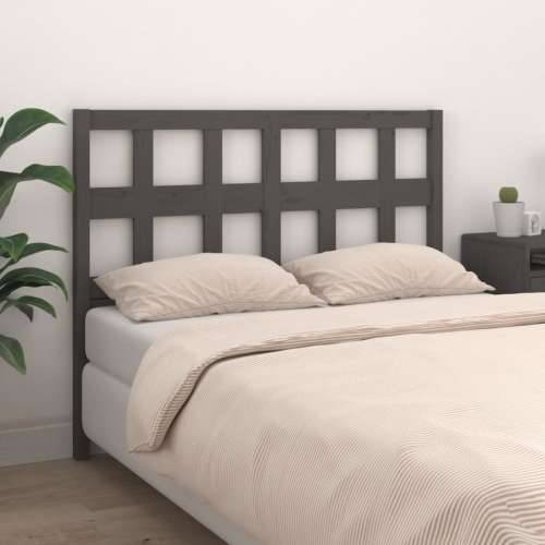 Uzglavlje za krevet sivo 165,5 x 4 x 100 cm od masivne borovine