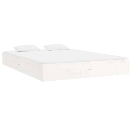 Okvir za krevet od masivne borovine bijeli 150 x 200 cm king Cijena