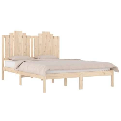 Okvir za krevet od masivne borovine 200 x 200 cm - Prirodna 200 x 200 cm Cijena