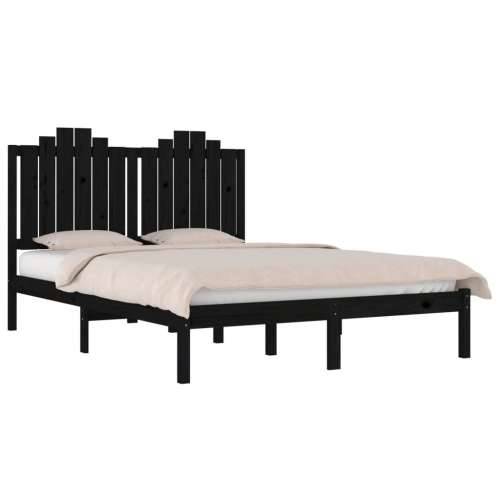 Okvir za krevet od masivne borovine crni 200 x 200 cm - Crna 200 x 200 cm Cijena