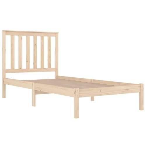 Okvir za krevet od borovine 75 x 190 cm mali jednokrevetni - Prirodna 75 x 190 cm Cijena