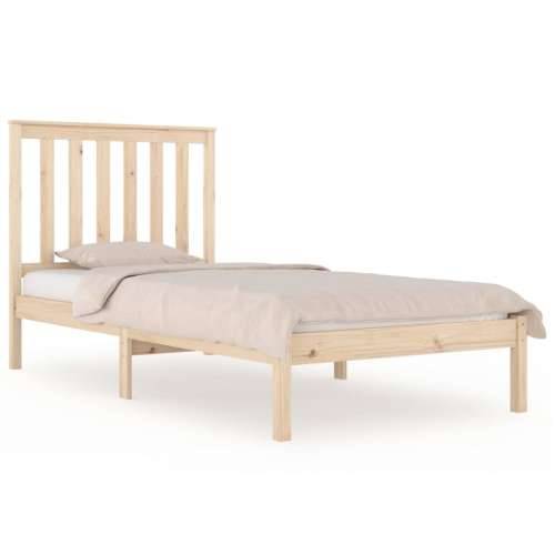 Okvir za krevet od masivne borovine 100 x 200 cm - Prirodna 100 x 200 cm Cijena