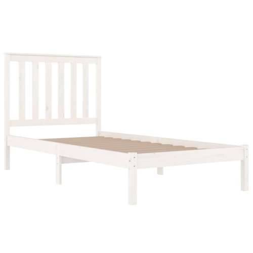 Okvir za krevet od masivne borovine bijeli 100 x 200 cm - Bijela 100 x 200 cm Cijena