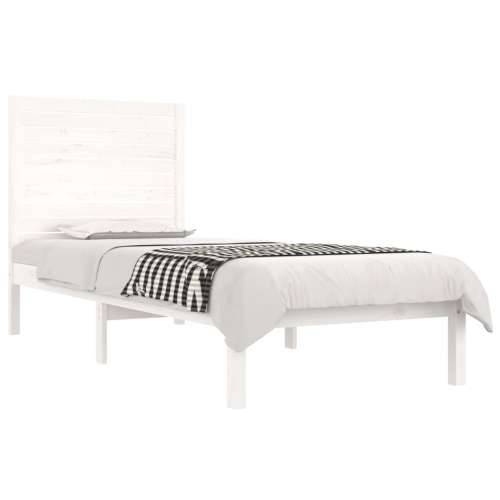 Okvir za krevet bijeli od masivnog drva 90 x 190 cm mali - Bijela 90 x 190 cm Cijena