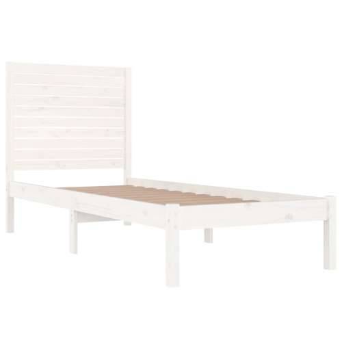 Okvir za krevet bijeli od masivnog drva 90 x 190 cm mali - Bijela 90 x 190 cm Cijena