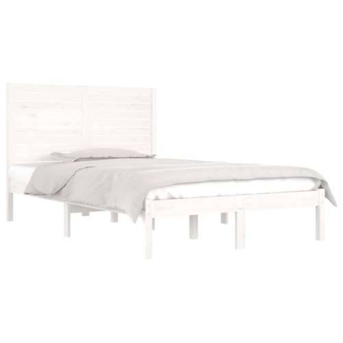 Okvir za krevet od masivnog drva bijeli 135x190 cm bračni - Bijela 135 x 190 cm Cijena