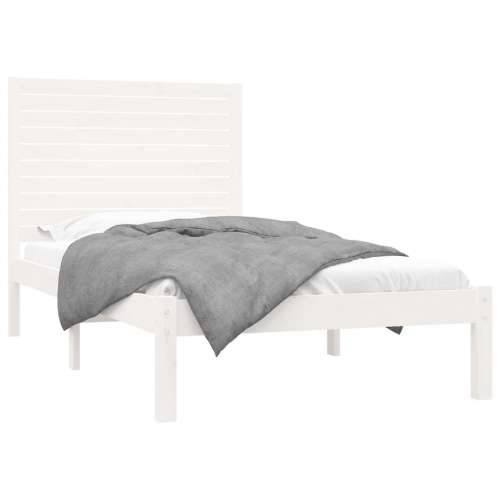 Okvir za krevet od masivne borovine bijeli 90 x 200 cm - Bijela 90 x 200 cm Cijena