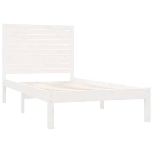 Okvir za krevet od masivne borovine bijeli 90 x 200 cm - Bijela 90 x 200 cm Cijena