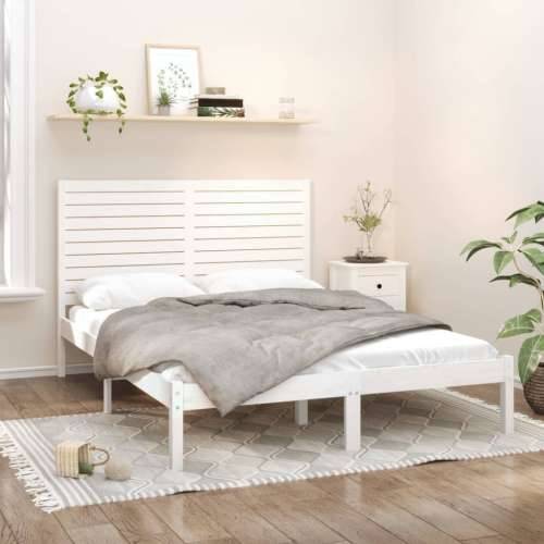 Okvir za krevet od masivnog drva bijeli 140 x 200 cm - Bijela 140 x 200 cm Cijena
