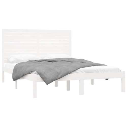 Okvir za krevet od masivnog drva bijeli 140 x 200 cm - Bijela 140 x 200 cm Cijena