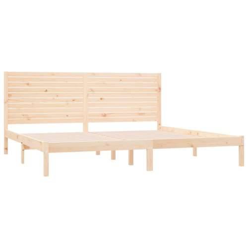 Okvir za krevet od masivnog drva 180 x 200 cm veliki bračni - Prirodna 180 x 200 cm Cijena