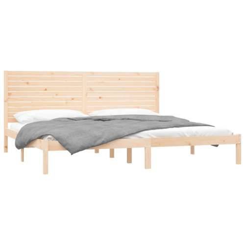 Okvir za krevet od masivnog drva 200 x 200 cm - Prirodna 200 x 200 cm Cijena