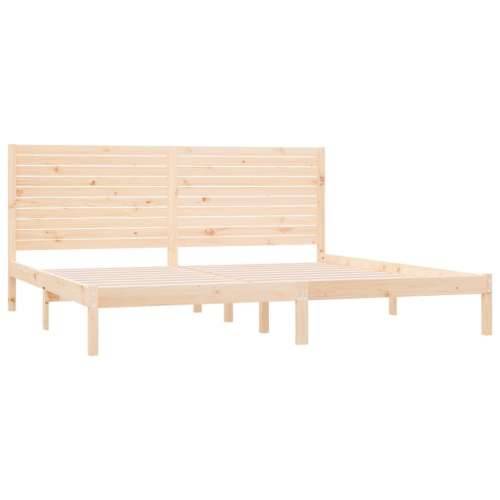 Okvir za krevet od masivnog drva 200 x 200 cm - Prirodna 200 x 200 cm Cijena