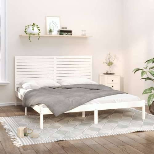 Okvir za krevet od masivne borovine bijeli 200 x 200 cm - Bijela 200 x 200 cm Cijena