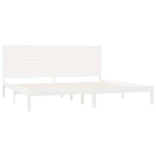 Okvir za krevet od masivne borovine bijeli 200 x 200 cm - Bijela 200 x 200 cm Cijena