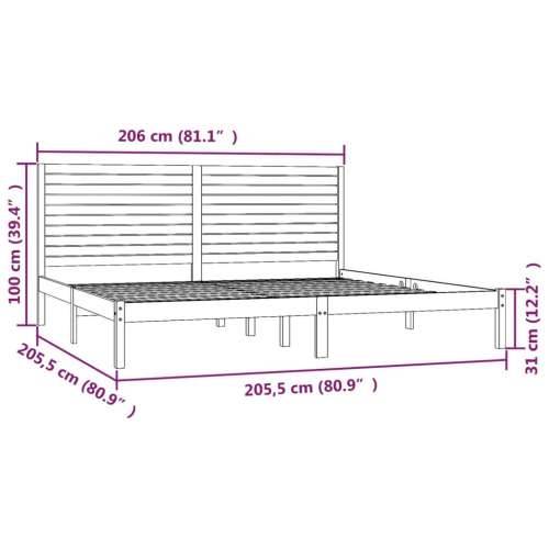 Okvir za krevet od masivne borovine bijeli 200 x 200 cm - Bijela 200 x 200 cm Cijena