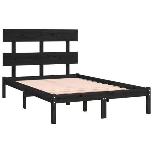Okvir za krevet od masivnog drva crni 140 x 190 cm - Crna 140 x 190 cm Cijena