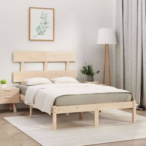 Okvir za krevet od masivnog drva 120 x 200 cm - Prirodna 120 x 200 cm Cijena