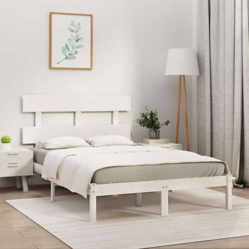 Okvir za krevet od masivnog drva bijeli 180 x 200 cm veliki - Bijela 180 x 200 cm Cijena
