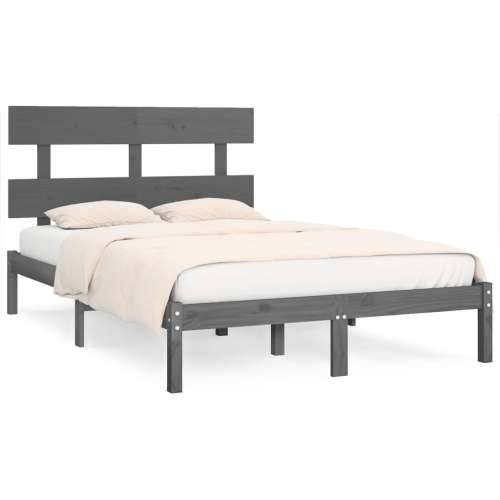 Okvir za krevet od masivne borovine sivi 200 x 200 cm - Siva 200 x 200 cm Cijena