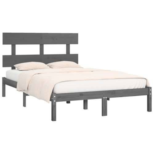 Okvir za krevet od masivne borovine sivi 200 x 200 cm - Siva 200 x 200 cm Cijena