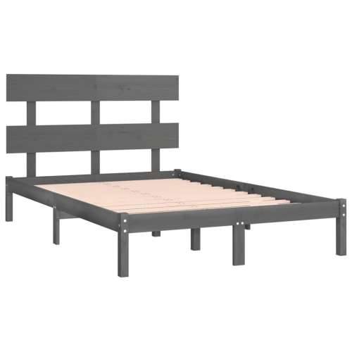 Okvir za krevet od masivne borovine sivi 200 x 200 cm - Siva 200 x 200 cm Cijena