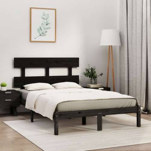 Okvir za krevet od masivne borovine crni 200 x 200 cm - Crna 200 x 200 cm Cijena