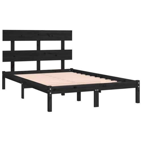 Okvir za krevet od masivne borovine crni 200 x 200 cm - Crna 200 x 200 cm Cijena