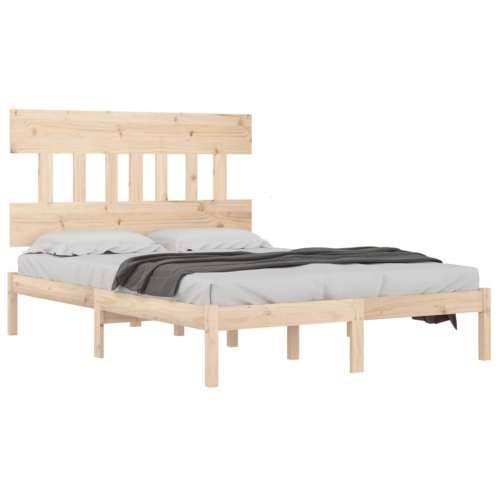 Okvir za krevet od masivnog drva 140 x 190 cm - Prirodna 140 x 190 cm Cijena