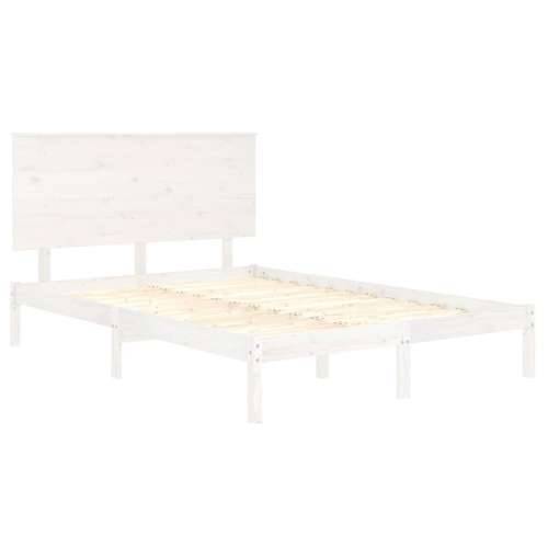 Okvir za krevet masivno drvo bijeli 120x190 cm mali bračni Bijela 120 x 190 cm Cijena