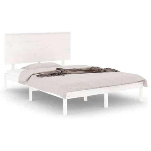 Okvir za krevet od masivnog drva bijeli 135x190 cm bračni - Bijela 135 x 190 cm Cijena