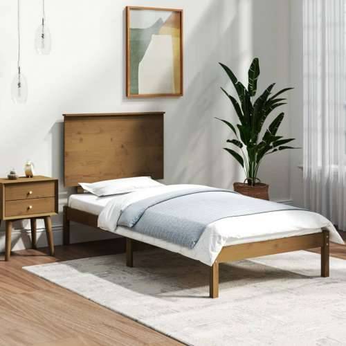 Okvir za krevet od masivne borovine boja meda 100 x 200 cm - boja meda 100 x 200 cm Cijena