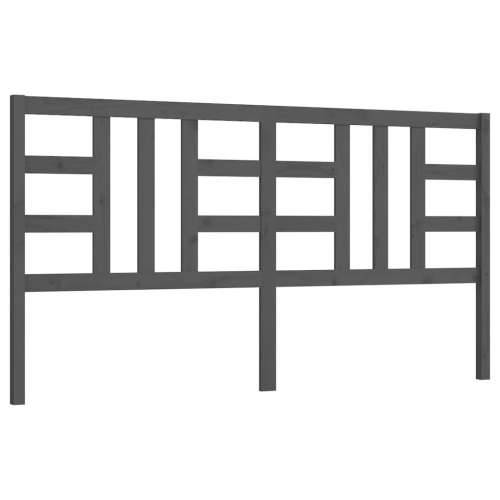 Uzglavlje za krevet sivo 206 x 4 x 100 cm od masivne borovine - Siva 206 x 100 cm 1 Cijena