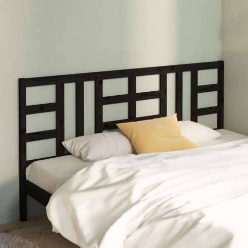 Uzglavlje za krevet crno 206 x 4 x 100 cm od masivne borovine - Crna 206 x 100 cm 1 Cijena