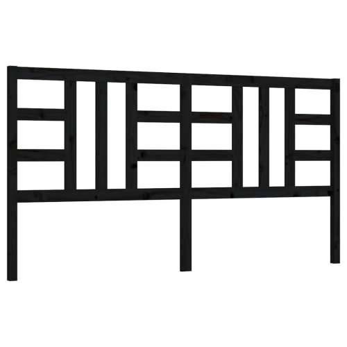 Uzglavlje za krevet crno 206 x 4 x 100 cm od masivne borovine - Crna 206 x 100 cm 1 Cijena