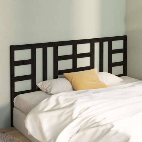 Uzglavlje za krevet crno 206 x 4 x 100 cm od masivne borovine - Crna 206 x 100 cm 1 Cijena