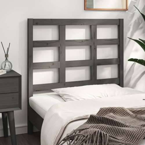 Uzglavlje za krevet sivo 95,5 x 4 x 100 cm od masivne borovine Cijena