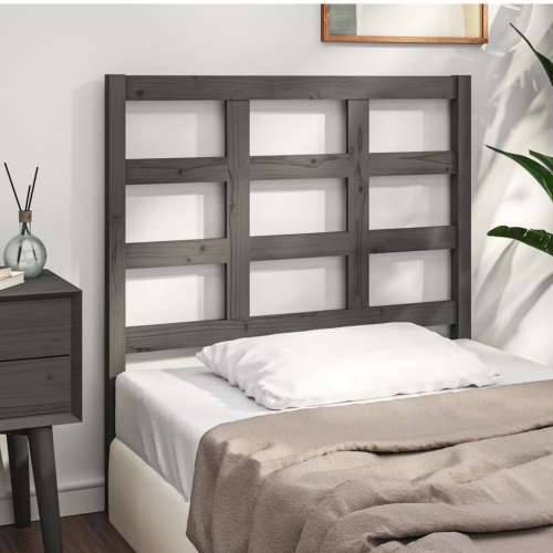 Uzglavlje za krevet sivi 105,5 x 4 x 100 cm od masivne borovine - Siva 105.5 x 100 cm 1 Cijena