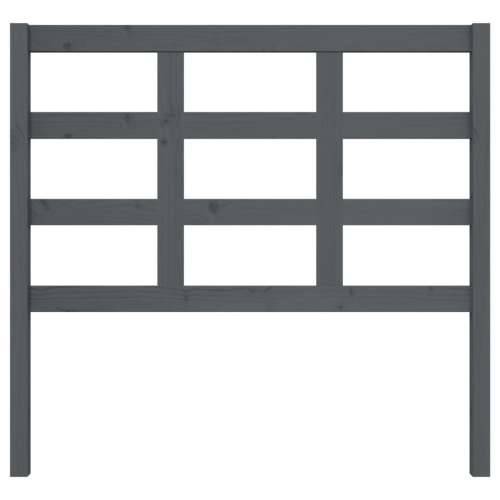 Uzglavlje za krevet sivi 105,5 x 4 x 100 cm od masivne borovine - Siva 105.5 x 100 cm 1 Cijena